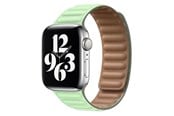 Smartklokke - Tilbehør - Lippa Apple Watch Magnetic Leather Strap 38/40/41 - Turquoise / Brown - LPAW062