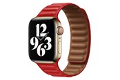 Smartklokke - Tilbehør - Lippa Apple Watch Magnetic Leather Strap 38/40/41 - Red / Brown - LPAW060