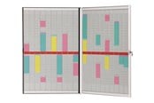 Konferanse & Presentasjon - Nobo combo board: whiteboard card planner - 54 slots x 20 columns - double-sided - 1901361
