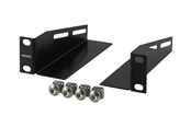 Tilbehør - Deltaco L-support Rails 10" Cabinet 1U 136mm deep (2-Pack) Black - 10-33L