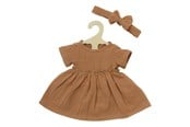 Dukker & Tilbehør - Heless Doll dress Brown with Ruffles 28-35 cm - 1425