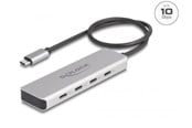 USB-hub - DeLOCK - Hub - 10 Gbps with 35 cm Connection Cable - 4 Ports USB-hub - 4 porter - Grå - 64231