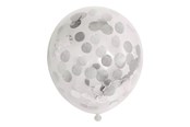 Leketøy - Globos Confetti Balloons Paper Confetti Metallic Silver 30cm 6pcs. - 1128004