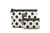 Sminkespeil - Cimi A-Shaped 2-pcs Cosmetic Bag Set - Black and White - 5706402001632