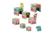 Babyleker - SES Creative Tiny Talents Stacking Blocks Tower with Animal Figures - 13142
