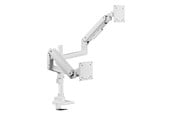 Skjermholder - Alterzone Arm Luxe Duo Tungtveiende Dobbel Monitorarm, Hvit - ALZARMLX-DW