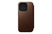 Mobil - Deksel og etui - Nomad Modern Leather Folio - iPhone 15 Pro | Brown |  Leather - NM01628385