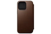 Mobil - Deksel og etui - Nomad Modern Leather Folio - iPhone 15 Pro Max | Brown | Leather - NM01633785
