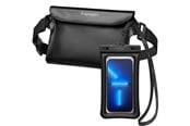 Mobil - Deksel og etui - Spigen Aqua Shield WaterProof Floating Case + WaterProof Waist Bag A621 Set - black - AMP04533
