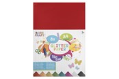 Arts & Crafts - Tilbehør - Creative Craft Group Glitter paper A4 150g 8 sheets ass. - CR0018/GE