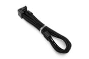 Strømkabel (intern) - DUTZO Sleeved PCI-E 12V-2x6 forlengerkabel - låsestift opp - Svart - DSC-PE12V2X6-PU-30-BLK