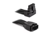 Strømkabel (intern) - DUTZO Sleeved PCI-E 12V-2x6 forlengerkabel - Låse stiften opp - Svart - DSC-PE12V2X6-PU-30-BLK
