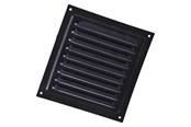 Ventilation - Duka Jalousie grid 150x150 mm black lacquered aluminium - 329193
