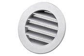 Ventilation - Duka Metal grate Dusav Ø125mm with flange and with fly net aluminium - 112634