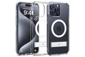 Mobil - Deksel og etui - Spigen Caseology Capella MagSafe Kickstand - clear white - iPhone 15 Pro - ACS06757