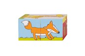 Puslespill - Goki Wooden Block Puzzle Animals 2 pcs. Blokk - 57725