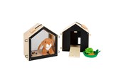Rollelek - Small Foot - Wooden Rabbit Hutch with Rabbit Plush 15 pcs. - 12399