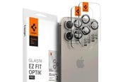 Mobil - Andre tilbehør - Spigen Glass tR EZ Fit Optik Pro 2 Pack - nature tita - iPhone 17/16/15 Pro / 17/16/15 Pro Max - AGL07163