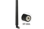 Tilbehør - DeLOCK WLAN 802.11 ac/a/h/b/g/n Antenna RP-SMA plug 5 - 7 dBi omnidirectional with tilt joint black - 88899