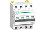 Komponenter for switchboxes og skap - Schneider Electric Combination switch Acti 9 iC60 4P 25A 300mA C characteristic 6kA class A - A9D52425