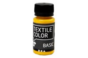 Kreative leker - Creativ Company Textile Color Semi-opaque Textile Paint - Primary Yellow 50ml - 34203