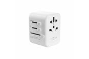 Mobil - Adaptere og ladere - FIXED Travel Charger USB-C/USB-A 30W EU/UK/USA/AUS White - FIXCT30-1C2A-WH