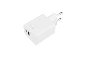 Mobil - Adaptere og ladere - FIXED Super Fast Mini Charger 45W USB-C PD + USB-A White - FIXC45M-CU-WH