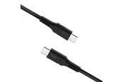 USB - FIXED LIQUID Silicone 60W - USB-C <-> USB-C - 0.5m - Svart - FIXDLS-CC05-BK