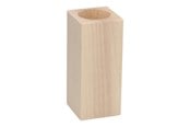 Arts & Crafts - Tilbehør - Playwood Tea light holder Square beech wood 13cm - SL204C