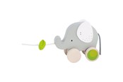 Babyleker - Goki Wooden Pull Animal Elephant with Leaf - 54866
