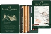 Skrive- & Tegneverktøy - Faber-Castell Set Pitt Monochrome tin of 12 - 112975