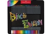 Skrive- & Tegneverktøy - Faber-Castell Colour Pencils Black Edition tin 24x - 116425