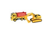 Leketøysbil - Toi-Toys Cars & Trucks Dump Truck with Excavator - 24069A
