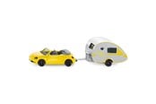 Leketøysbil - SIKU Bil Med Campingvogn - 313-1629