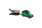 Leketøysbil - Kids Globe Die-cast Land Rover with Dino trailer 29cm - 520178