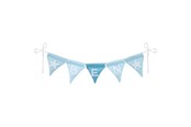 Leketøy - Goki Fabric Bunting Make Blue with 10 Flags and Alphabet Characters - 60675