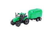 Leketøysbil - Cavallino Toys Cavallino Tractor with Horse Trailer Green Scale 1:32 - 1272FM04