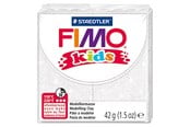Hobbyartikler - Fimo Mod. clay FIMO kids white glitter - 78534