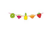 Leketøy - Folat BV Garland Tropical Fruit 6mtr. - 20707