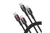 USB - Baseus USB-C to USB-C 100W.1m 2pcs (red-black gray-black) cable. - P10318306003-00