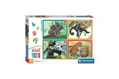 Puslespill - Clementoni Jigsaw Puzzle 4in1 Baby Cuddles Gulv - 21532