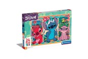 Puslespill - Clementoni Jigsaw Puzzle Super Color Maxi Disney Stitch 24 pcs. Gulv - 24029