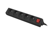 Strømkabel (ekstern) - Lanberg PS1-05E-0300-BK - power strip - 2500 Watt - PS1-05E-0300-BK