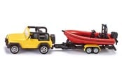 Leketøysbil - SIKU Jeep m/båt - 313-1658