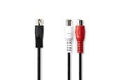 Lydkabel - Nedis CAGL20250BK02 audio cable - CAGL20250BK02