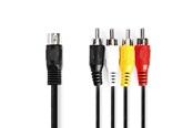 Lydkabel - Nedis CAGL20400BK10 audio cable - CAGL20400BK10