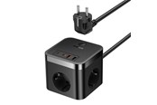 Mobil - Adaptere og ladere - Baseus Wall charger PowerCombo 3AC+2U+2C 30W 1.5m - E00066400117-00