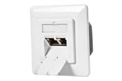 Socketer & bokser - Nedis - socket-outlet - 2 network sockets - white - CCBW89250IV