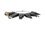 Skjermkabel - Nedis video / audio adapter kit - DisplayPort / HDMI / DVI / USB - CCGB34999BK