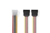 Strømkabel (intern) - Nedis Internal Power cable | Molex Male | 2x SATA 15-Pin Female - CCGB73520VA015